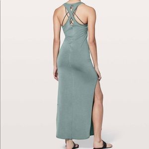 Lululemon Restore and Revitalize Maxi Dress in Juniper size 8